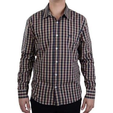 Imagem de Camisa Masculina King&Joe ML Xadrez Slim Marinho - CS22247-Masculino