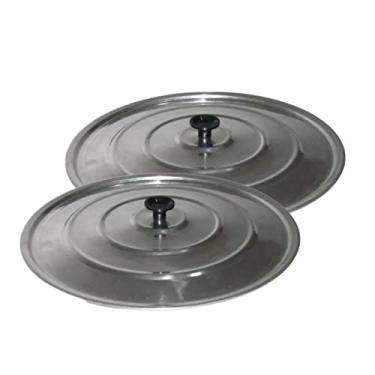 Imagem de Kit 2 Tampas Avulsas de Alumínio Polido 50 cm para Disco de Arado