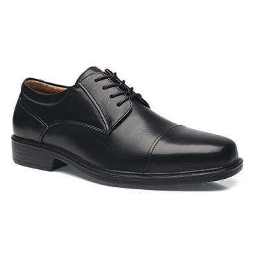 Imagem de La Milano Sapato Oxford masculino clássico, moderno, largo, bico liso, Largo-1-preto, 39