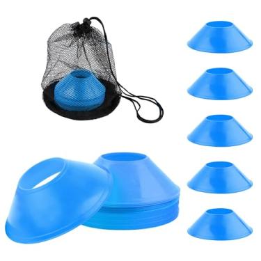 Imagem de XIHIRCD 25 peças de cones de futebol para treinamento esportivo, mini cones de futebol com bolsa de malha, cones flexíveis de prática de agilidade, treinamento, cones de plástico para basquete,