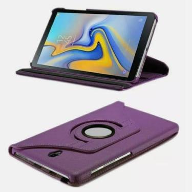 Imagem de ZZOUGYY Capa de tablet para Samsung Galaxy Tab A 10,5 T590 T595 T597 (versão 2018), capa de couro leve ultrafina com suporte para Galaxy Tab A2 10,5 SM-T590 SM-T595C SM-T597 10,5 polegadas (rosa-roxo)