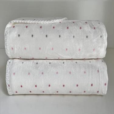 Imagem de Manta Donna Laço Bebê Velvet Star Rosa Bebê