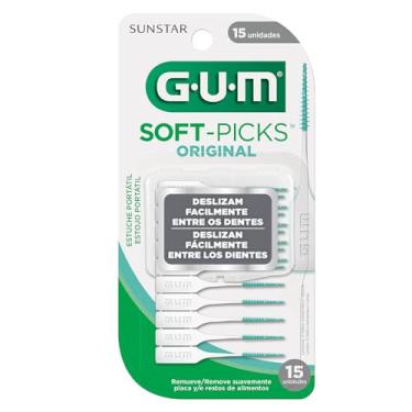 Imagem de Soft Picks GUM Original, Palitos Interdentais, com estojo portátil, 15 unidades