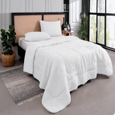 Imagem de Kit Edredom Casal Queen 3 Peças Margarida Cama Box Cor:Branco