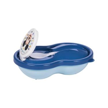 Imagem de Kit Alimentação Infantil, Plasutil, Pote +Talher, Para Papinha, Mickey