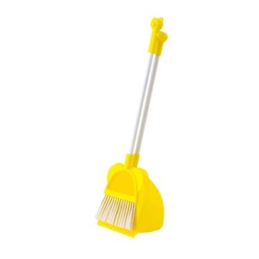 Imagem de EHJRE Conjunto de Vassoura e Pá para Crianças - Ferramentas de Limpeza Infantil, amarelo
