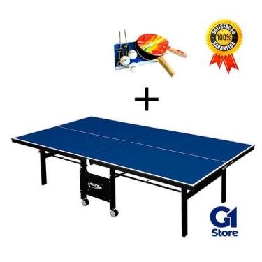 Imagem de MESA DE PING PONG MDF 18mm 1084 KLOPF C/ RODAS + KIT Completo 5030