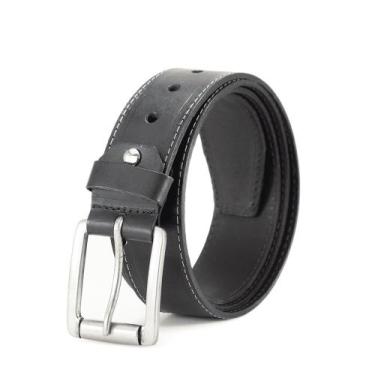 Imagem de Cinto Masculino Casual De Couro Use Young Plus Size, Preto, 130