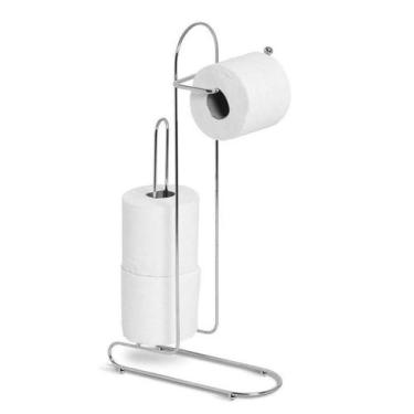 Imagem de Suporte Papel Higiênico Premium de Chão 4 Rolos Inox - Niquelart