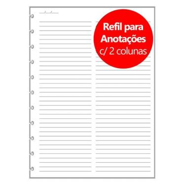 Imagem de Refil Inteligente Grande 2 Colunas para Anotações 11 Furos