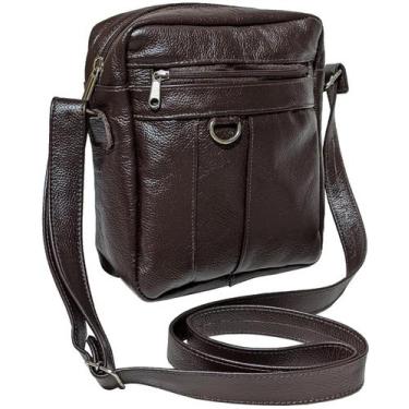 Imagem de Pochete Shoulder Bag Em Couro Bolsa Espaçosa Com Divisorias - Art Mina