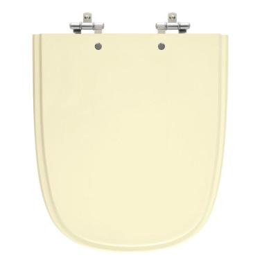 Imagem de Assento Sanitário Ibiza Bone (Bege) Tampa para Vaso Incepa de Madeira 