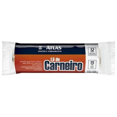 Imagem de Rolo Para Pintura 15cm Lã de Carneiro Com Suporte Atlas
