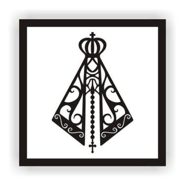Imagem de Quadro Alto Relevo Nossa Senhora Aparecida Moldura Preta - Micro Ofici