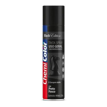 Imagem de Tinta Spray Chemicolor para Uso Geral 400 ml Preto Fosco - BASTON