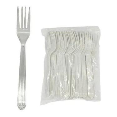 Imagem de Garfo Reforçado Para Refeição Descartavel Branco Leite 100un - Koniz, 