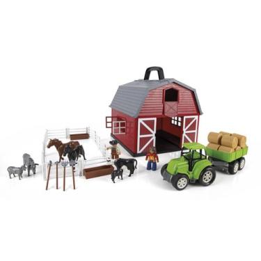 Imagem de Brinquedo Infantil A Fazendinha Completo Com Animais Poliplac