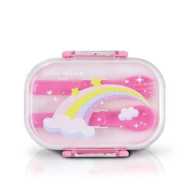 Imagem de Pote Lanches Infantil Marmita 2 Andares com Garfo e Colher Criança Men