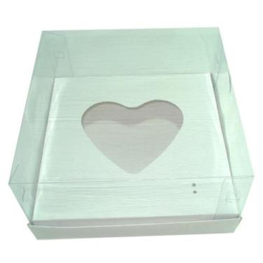Imagem de Caixa Para Coração De Colher 200gr 17x17x9 BRANCO Corpo PVC com 10 - D
