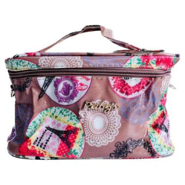 Imagem de Necessaire Bolsa para Cosméticos com Alça Transversal Ruby's, Marrom