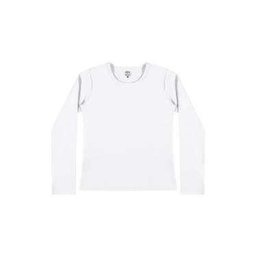 Imagem de Blusa Manga Longa Básica Feminina Elian Infantil, Branco, 16