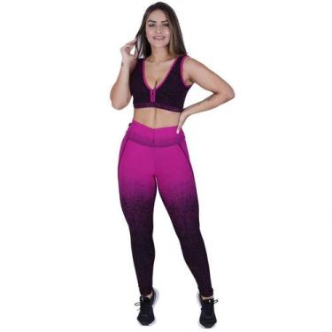 Imagem de LEGGING EMPINA BUMBUM CÓS ALTO FITNESS FEMININO POLIAMIDA SUPPLEX DEGR