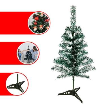 Imagem de Árvore De Natal Barata e Nevada  Pinheiro Verde 60cm de Altura - Fanta