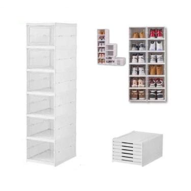 Imagem de Sapateira Vertical Empilhável Caixa Sapato Tênis 6 Andares - MHR