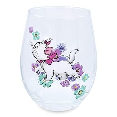 Imagem de Disney Taça de vinho sem haste The Aristocats Marie Walking | Copo para Mimosas, coquetéis | Utensílios de bar para casa para licor, decoração de cozinha | Presentes fofos e colecionáveis Kawaii |
