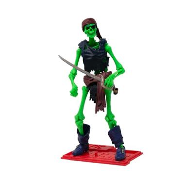Imagem de Boss Fight Studio Epic H.A.C.K.S. Pirate Skeleton Action Figure – Highly Articulated Collectible Figurine with Accessories Including Dagger, Swords, Pet Rat, Alternate Head, and Display Stand – 1:18