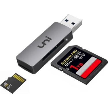 Imagem de Leitor de cartão SD, adaptador de cartão SD Uni USB, adaptador de leitor de cartão de memória USB 3.0 SD/TF de alumínio compatível com SD, SDXC, SDHC, MMC, Micro SDXC, Micro SD, cartão Micro SDHC e cartão UHS-I