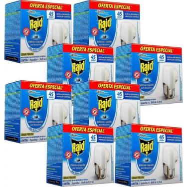 Imagem de Kit 12 Repelente Raid Elétrico Tomada 12 Aparelho + 12 Refil
