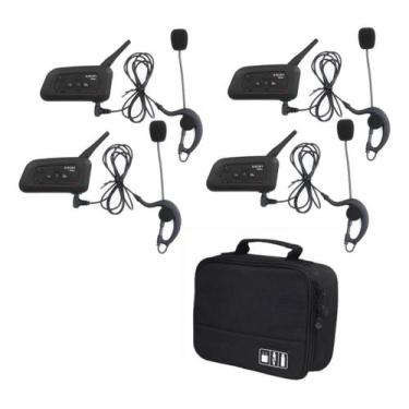 Imagem de Kit 4 Comunicadores Árbitro Juiz De Futebol Xinowy V4c +case