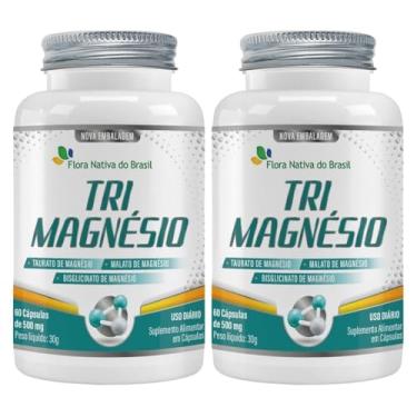 Imagem de Kit 2x Tri magnésio Taurato, Malato e Bisglicinato 60 cáps
