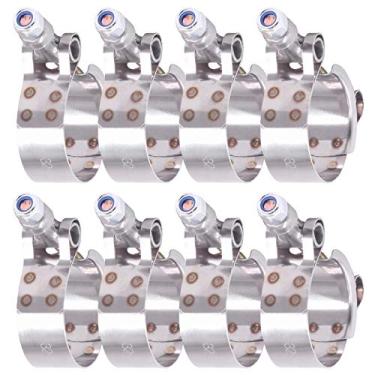 Imagem de Hilitchi 8 peças de braçadeiras de parafuso em T de aço inoxidável com bordas arredondadas, braçadeira intercooler de entrada turbo resistente (32 – 37 mm) para 2,5 cm