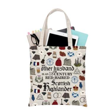 Imagem de BDPWSS Bolsa Outlander My Other Husband is an 18th Century Red Haired Scottish Highlander Sassenach Dragonfly Gift, Other Husband Tg