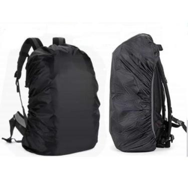 Imagem de capa chuva de mochila impermeável ideal para motoqueiros  preta 30Litr