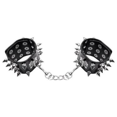 Imagem de Algema Corrente E Fivelas Spike Luxo Preto Si - Sexy Import