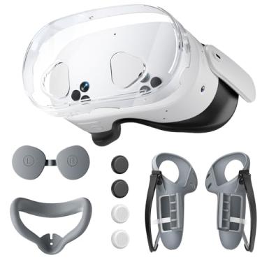 Imagem de Capa protetora compatível com Meta Quest 3S cinza