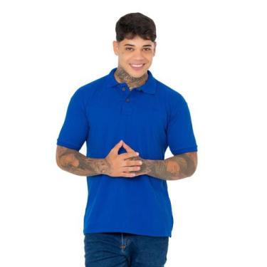 Imagem de Camisa Polo Masculina Ridens Desconto Exclusivo Super Oferta , GG, Azu