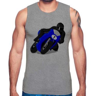 Imagem de Regata Moto Corrida - Foca na Moda, Cinza, M