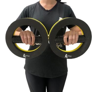 Imagem de Par de Halteres Circular Hidroginástica P DF4061-BK Preto/Amarelo Dafo