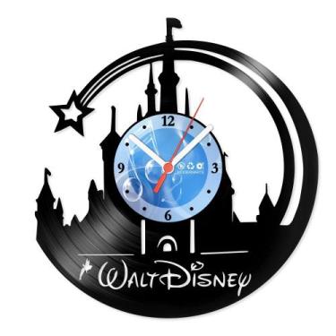 Imagem de Relógio De Parede Disco Vinil Lugares - Disney - VLU-008 - Modernarte
