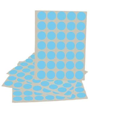 Imagem de Etiqueta 12 mm Redonda/Bolinha Adesiva 1080 Etiquetas - Clickweb, Azul