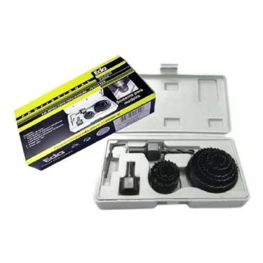 Imagem de Serra copo para madeira gesso e pvc com 11 peças e estojo - Eda Profis