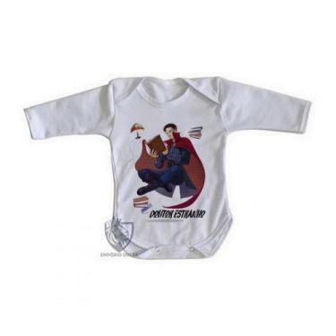 Imagem de body nenê criança roupa bebê manga longa Dr Estranho voando - Empório 