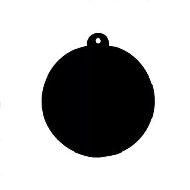 Imagem de Kit 50 Pçs Base Redonda Acrílico Preto 5cm P/ Chaveiro Furo E Aba - AC