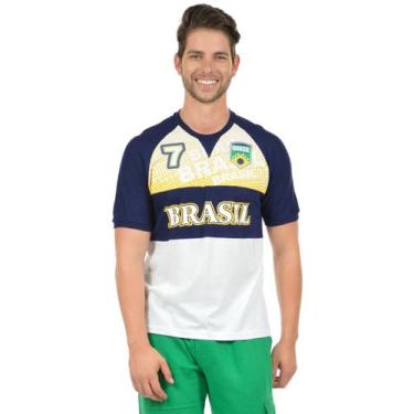 Imagem de Camiseta Brasil Copa Três Fenomenal, Azul marinho, M