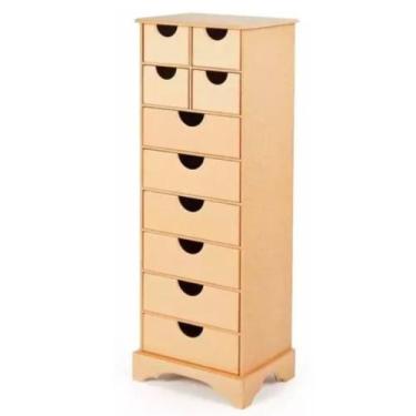 Imagem de Cômoda Organizadora De Roupas C/ 10 Gavetas - Gaveteiro Mdf - ANA DECO