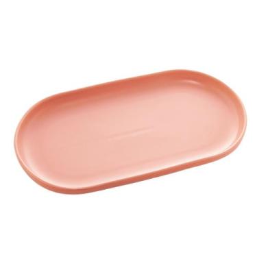 Imagem de Travessa Porcelana Oval Nordica Rosa Matt 30x17x3cm - Bon Gourmet